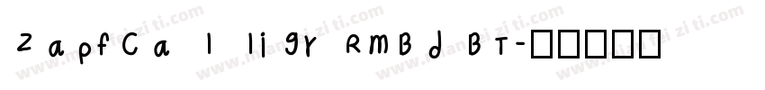 ZapfCalligr RmBd BT字体转换